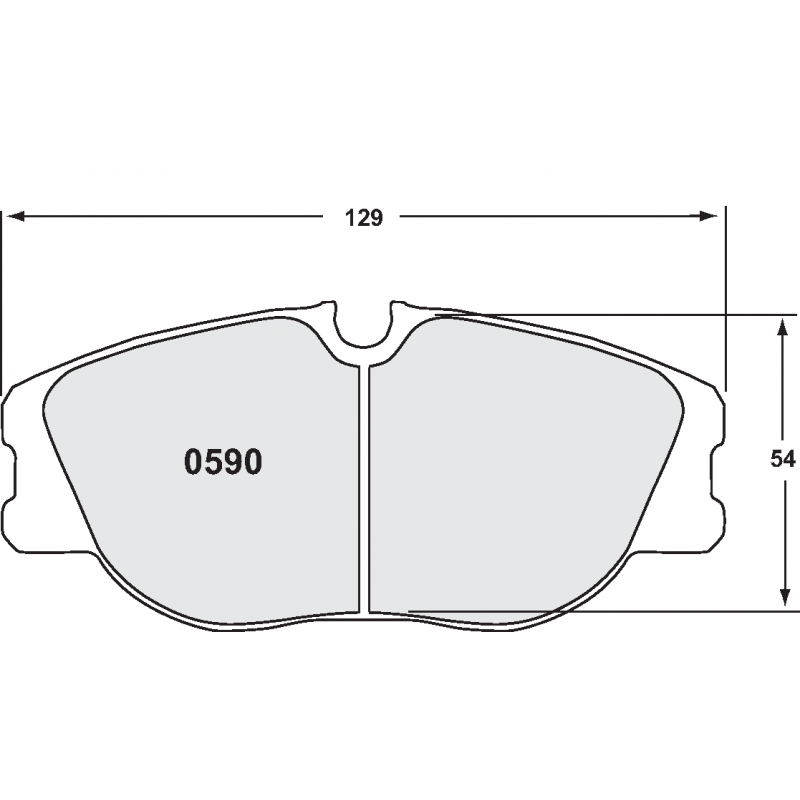 Endurance compound with less wear. Race brake pads - Alfa Romeo, Citroen, Fiat,
Lancia, Peugeot + Renault
front pad